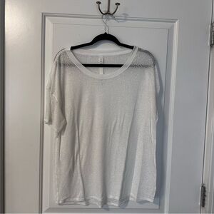 lululemon athletica Sheer White Short Sleeve Tee